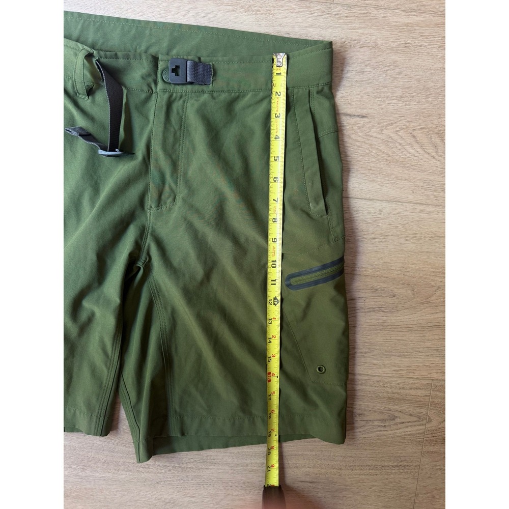 The North Face Mens Army Green Hiking Shorts Integrated Belt Cargo Pocket 36/38 - Picture 5 of 8